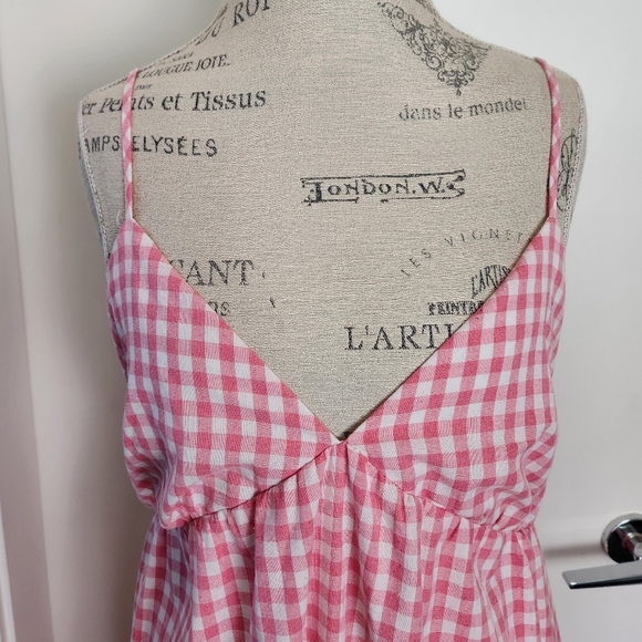 Pink Romantic Gingham Maxi Dress - Picture 14 of 16